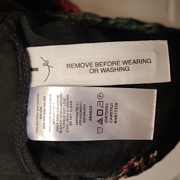 Ann Taylor Petite Size 10 floral velour holiday dress. - Picture 5 of 12